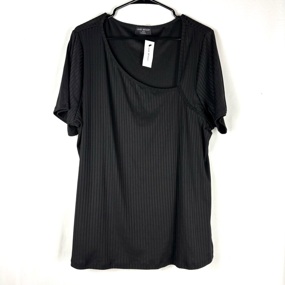 Lane Bryant Size 22/24 Black Dress Blouse